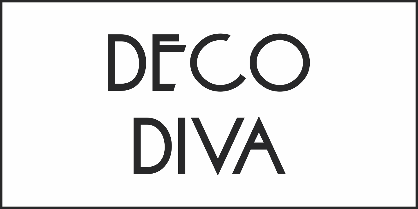 Ejemplo de fuente Deco Diva JNL Regular
